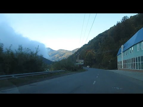 Видео: Утренняя дорога Рахов - Деловое - начало подъёма на Поп-Иван Мармарошский