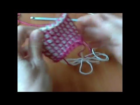 Видео: Вязание по кругу двусторонним крючком ТУНИССКОЕ ВЯЗАНИЕ