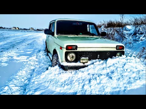 Видео: НИВА в стоке . На что способна по зимнему бездорожью