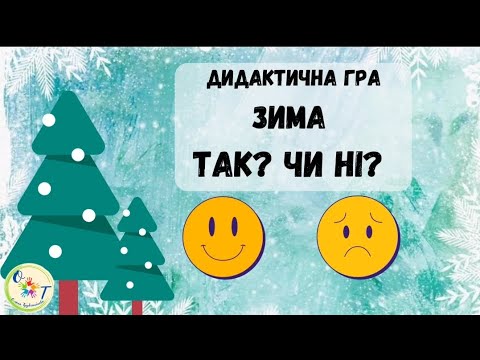 Видео: Дидактична гра "Зима. Так чи Ні?"