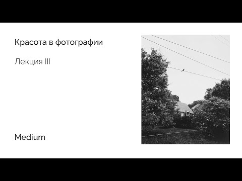 Видео: Красота в фотографии — Лекция III