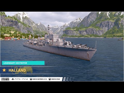 Видео: Эсминец HALLAND в World Of Warships Legends