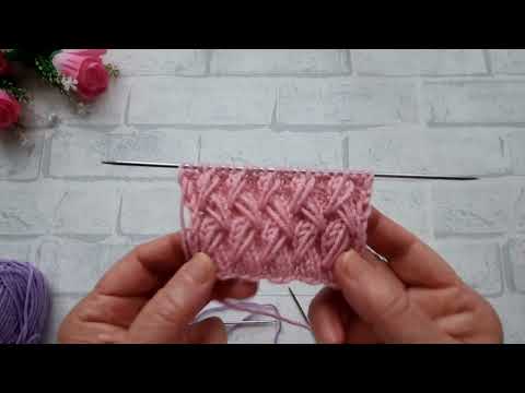Видео: Потрясающий узор для шапок, джемперов, кардиганов.