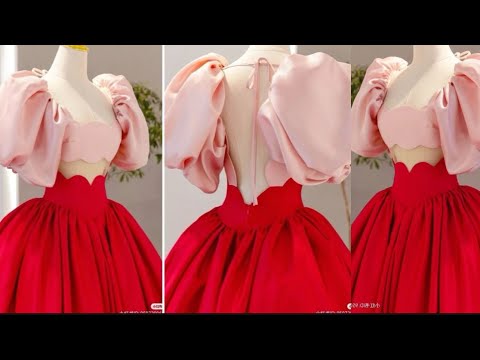 Видео: Как сшить это платье со сборками, фигурным вырезом и баской на талии