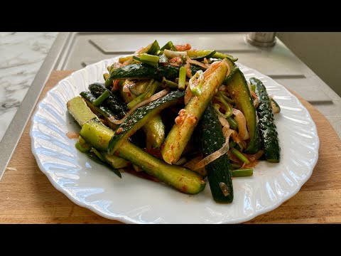 Видео: Чимчи из Огурцов | Корейский салат | Рецепт летнего салата