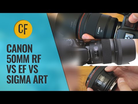 Видео: Состязание Canon RF против EF (против Sigma)! RF 50mm f/1.2 против EF 50mm f/1.2 против Sigma 50m...