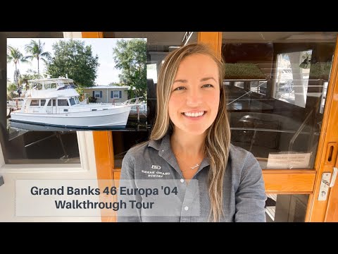 Видео: Видеотур по яхте Grand Banks 46 Europa 2004 — Сара Фитиан
