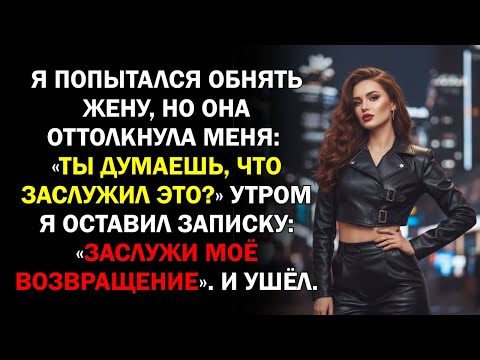 Видео: Я попытался обнять жену, но она оттолкнула меня: «Ты думаешь, что заслужил это?» Утром я оставил ...