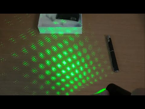 Видео: Зеленый лазер, Green laser pointer с сайта Aliexpress обзор