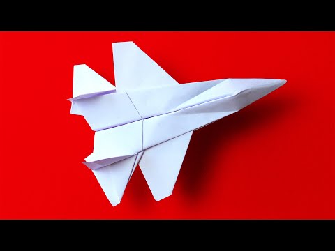 Видео: Как сделать САМОЛЕТИК ИЗ БУМАГИ, который далеко летит. Оригами самолет истребитель из бумаги