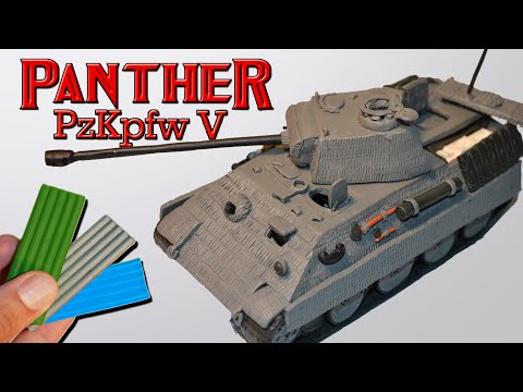 Видео: Как слепить танк Пантера. Panther Pz.Kpfw. V с деталями внутри-самый мощный немецкий средний танк!