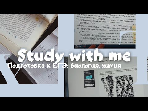Видео: Study with me| Подготовка к ЕГЭ, химия, биология, русский язык, учёба, школьные будни