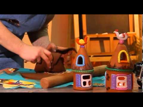 Видео: «Ручная работа». Домик-подсвечник из глины (04.12.2013)