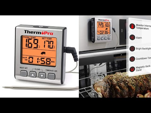 Видео: Термометр ThermoPro TP-16S (-10°C ... 300°C) обзор модели