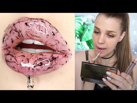 Видео: ПОВТОРЯЮ невероятный МАКИЯЖ ГУБ из INSTAGRAM ♡ RINA