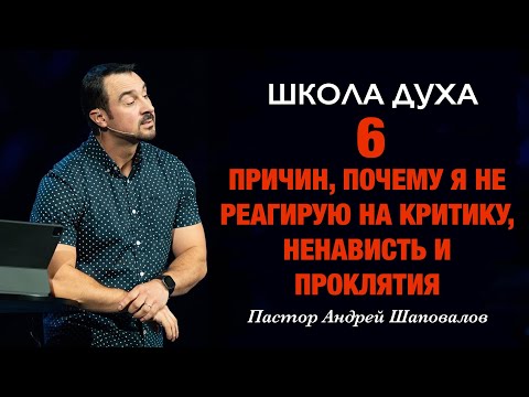 Видео: ШКОЛА ДУХА «6 причин, почему я не реагирую на критику, ненависть и проклятия» Андрей Шаповалов.