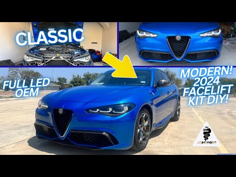 Видео: Создайте новый облик 2024 года для Giulia Stelvio любого года выпуска! (Полностью светодиодные фа...