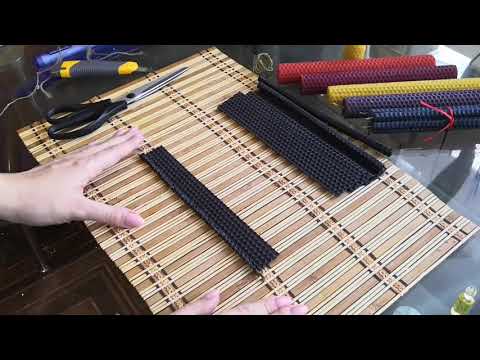 Видео: Свечи из вощины. Поленья из вощины. Програмные свечи.