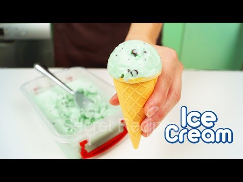 Видео: Супер мятное мороженое с кусочками шоколада | Mint ice cream