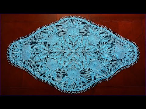 Видео: Бирюзовая или желтая салфетка спицами. Часть 1.