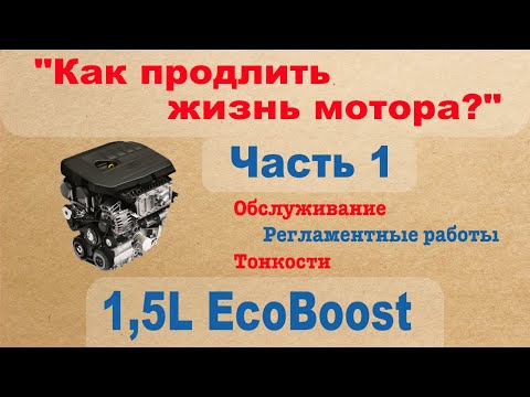 Видео: 1,5L EcoBoost - Как продлить жизнь мотора? Обслуживание, регламентные работы, тонкости - Часть 1