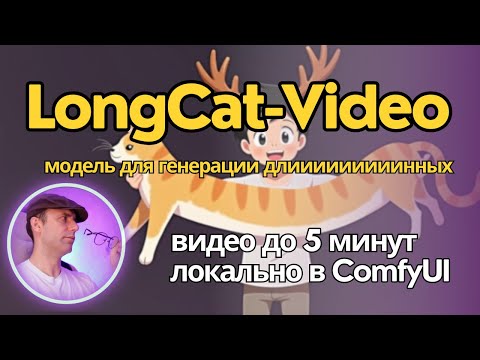 Видео: LongCat-video - генерируем длинные видео без деградации качества и цвета локально в ComfyUI