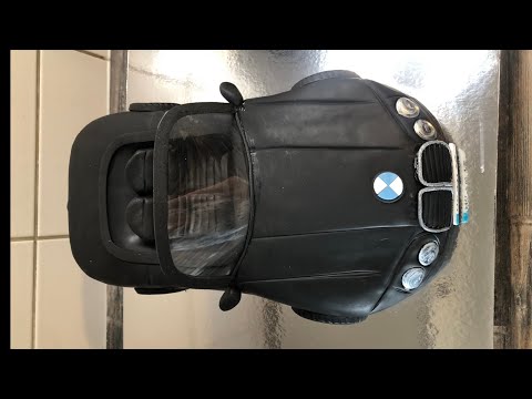 Видео: Как сделать 3D торт чёрная машина BMW кабриолет.