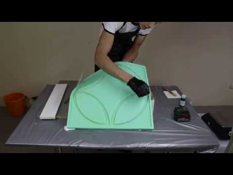 Видео: Как сделать форму из полиуретана под 3D панель или камень - ГК KREMEN