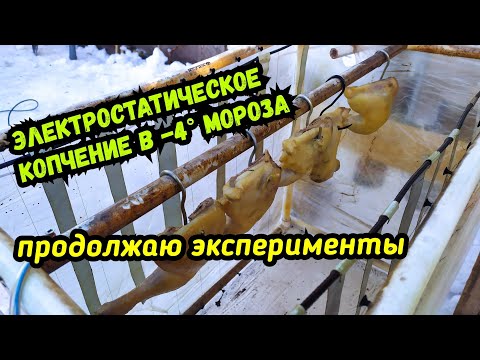 Видео: Электростатическое копчение в -4 мороза. Копченые окорочка. Новый эксперимент!