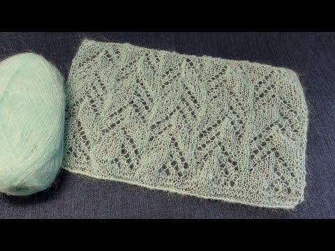 Видео: 🔥🔥🔥ОГОНЬ!!! САМЫЙ ШИКАРНЫЙ АЖУРНЫЙ узор спицами для палантинов, снудов, кардиганов, шапок и носков.