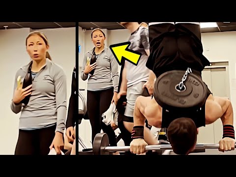 Видео: Пугаем людей в спортзале воркаутом