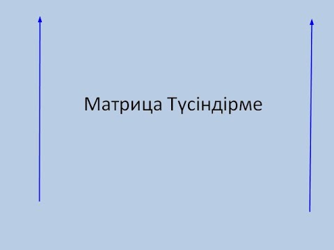 Видео: Матрица қазақша түсіндірме