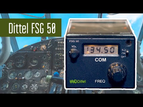 Видео: Dittel FSG50 самолетная радиостанция, производство Германия 1980х.