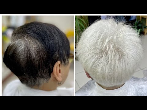 Видео: Из черного в белый блонд. Обесцвечивание черного цвета, белоснежный блонд без тонирования