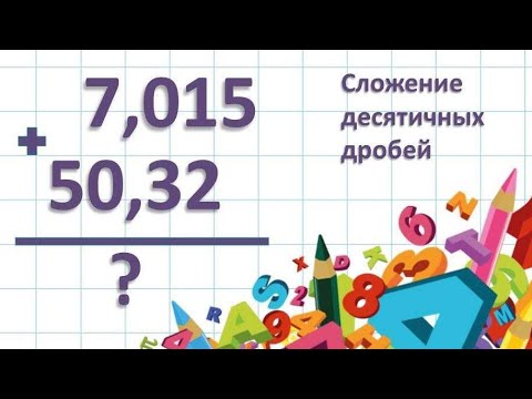 Видео: Сложение десятичных дробей