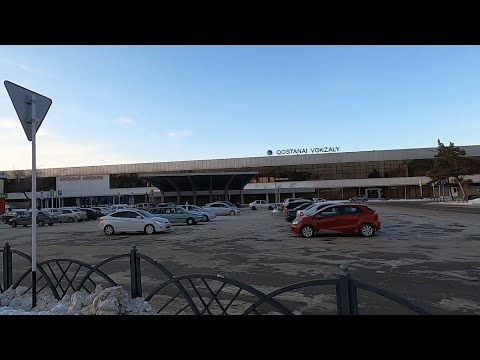 Видео: Костанай, Железнодорожный вокзал