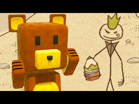 Видео: Рисованный Супер Мишка из Super Bear Adventure #4 Финал и Баги Draw a Stickman EPIC на Пурумчата