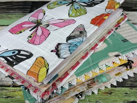 Видео: Простая обложка для журнала из бросовой ткани для начинающих