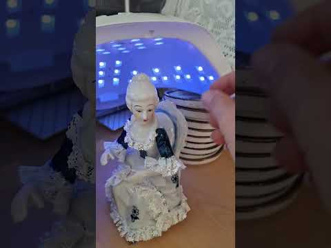 Видео: Реставрация кружева на фарфоровой статуэтке  . Полное поэтапное видео реставрации кружева 