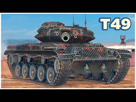 Видео: T49 • 6.8К УРОНА • 6 ФРАГОВ • WoT Blitz