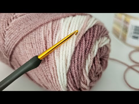Видео: Эта вязка крючком подойдет ко всему. всего 2 ряда. Схема вязания крючком.