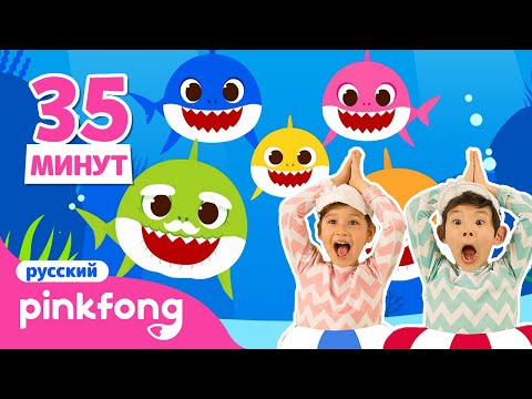 Видео: Акулёнок и его большая семья и другие песенки | +Сборник | Пинкфонг Песни и мультик для Детей