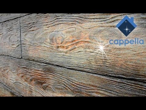 Видео: Древесная доска из плиточного клея. Белое и Красное дерево. Валик. Roller Wood. Loft Vintage