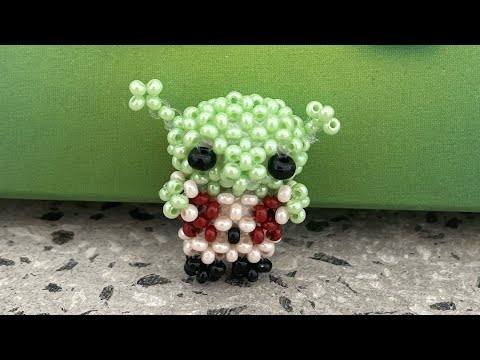 Видео: Вторая часть видео. Тело . Амигуруми Шрек #шрек #бисероплетение #handmade #beads