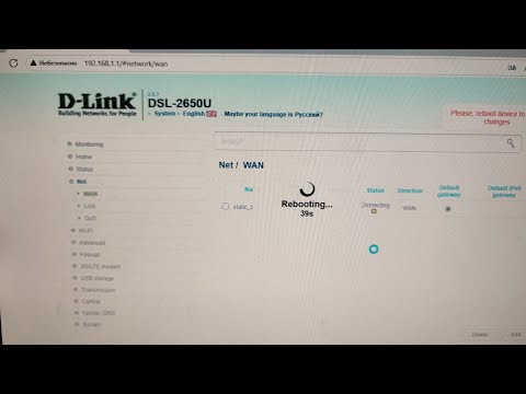 Видео: Роутер Dlink 2650U как перевести DSL в WiFi