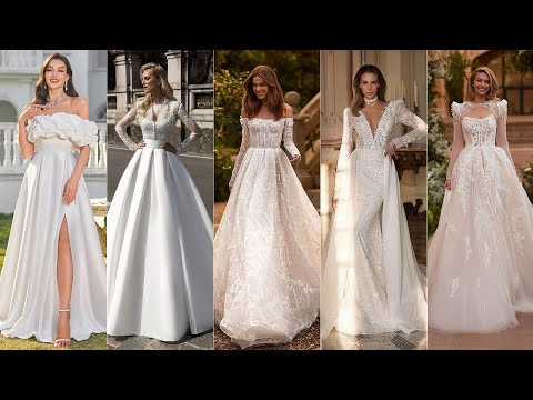 Видео: 100 самых красивых белых свадебных платьев. Романтичные свадебные платья. Коллекция свадебных пла...