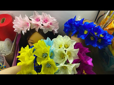 Видео: 🌺Сучасний святковий віночок для фотосесій🌺RIBBON WREATH/ DIY