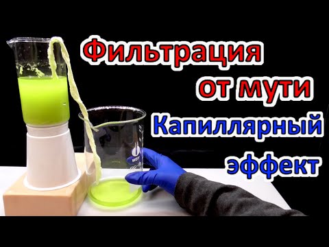 Видео: Хитрая фильтрация от мути! ✔ Капиллярный эффект! Или как отфильтровать раствор от мути!