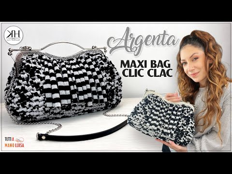 Видео: Сумка крючком Maxi Clic Clac "Argenta"✨ Легко и супер шикарно!🤩 #вязание крючком #урок