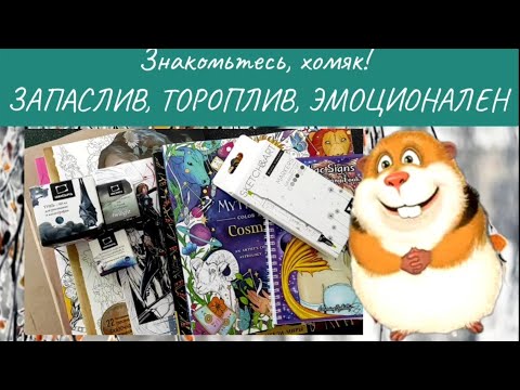 Видео: HOBBY VLOG 11.23/ Хомяк с нами навсегда🐹/Раскраски, маркеры, акварель, чернила от Малевичъ